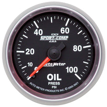 Load image into Gallery viewer, Autometer Sport-Comp II 52mm 0-100 PSI Mechanical Oil Pressure Gauge