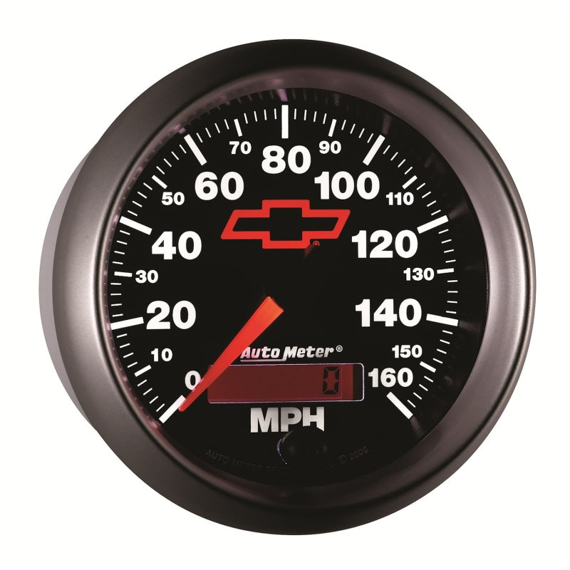 Autometer Speedometer 3-3/8in, 0-160 MPH, Elec. Programmable - Bowtie Black