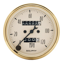 Load image into Gallery viewer, AutoMeter Gauge Speedometer 3-1/8in. 120MPH Mechanical Golden Oldies