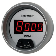 Load image into Gallery viewer, AutoMeter Gauge Tach 3-3/8in. 10K RPM In-Dash Digital Silver Dial W/ Red Led