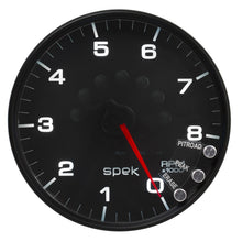 Load image into Gallery viewer, Autometer Spek-Pro Gauge Tachometer 5in 8K Rpm W/Shift Light &amp; Peak Mem Black/Black