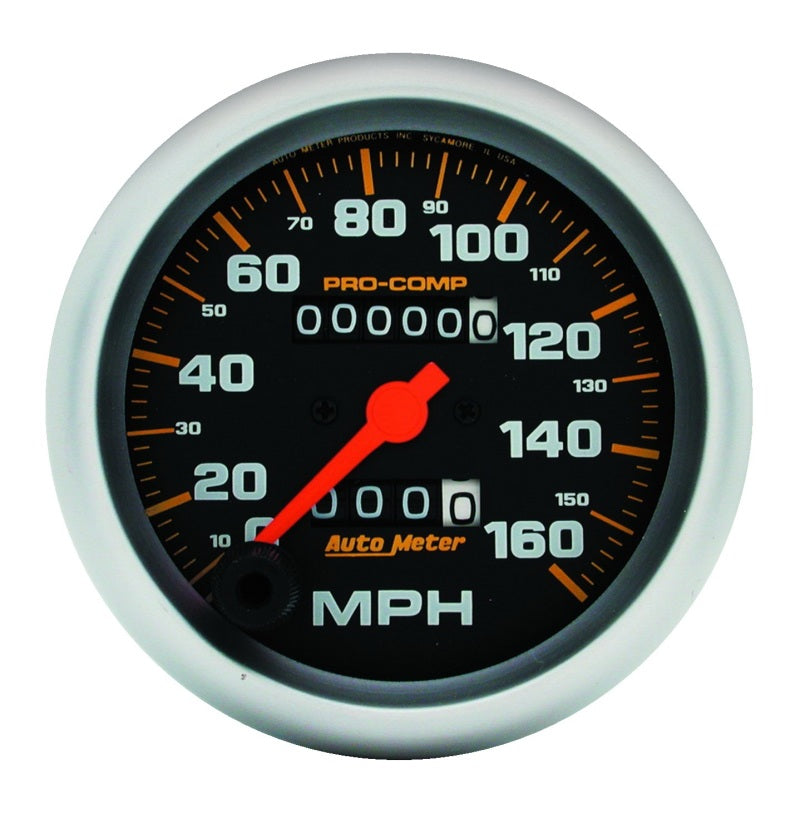 Autometer Pro-Comp Mechanical Speedometer 3 3/8in 160 mph Gauge