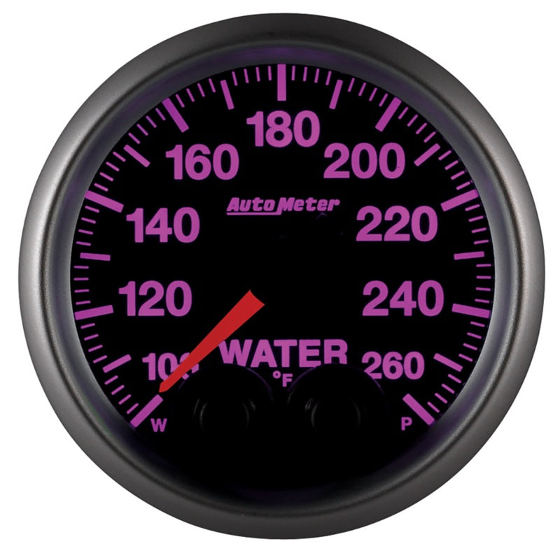 Autometer Elite Nascar 2-1/16in 100-260 Deg. F Water Temp. w/ Peak and Warn Gauge w/ Pro-Control