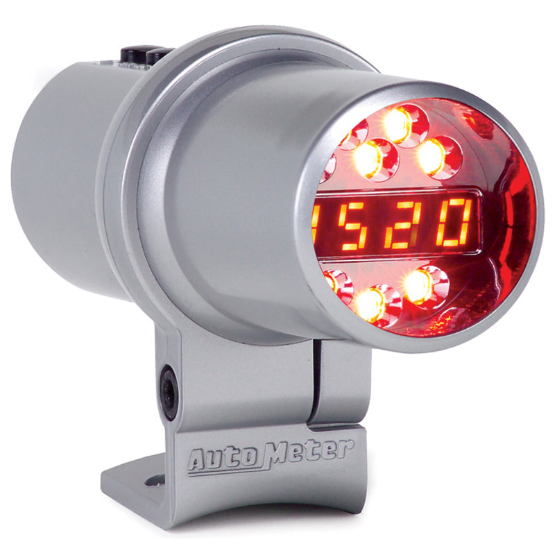 Autometer Shift Light Level 2 DPSS Digital w/ Multi-Color LED Silver Pedestal Mount