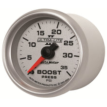 Load image into Gallery viewer, Autometer UL II Boost Gauge 2-1/16in Mechanical Pressure Ultra-Lite Gauge 35PSI