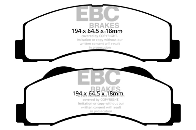 EBC 15+ Ford Expedition 3.5 Twin Turbo 2WD Greenstuff Front Brake Pads