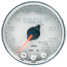 Load image into Gallery viewer, Autometer Spek-Pro Gauge Rail Press 2 1/16in 30Kpsi Stepper Motor W/Peak &amp; Warn Slvr/Chrm