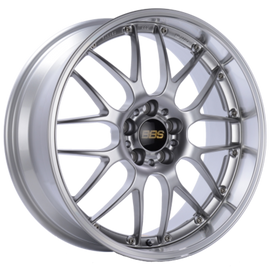 BBS RS-GT 19x10 5x114.3 ET40 Diamond Silver Center Diamond Cut Lip Wheel - 82mm PFS Required