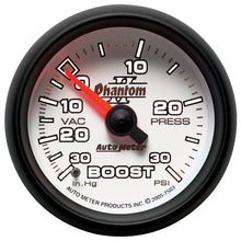 Load image into Gallery viewer, Autometer Phantom II 52.4mm Mechanical Vacuum / Boost Gauge 30 In. HG/30 PSI