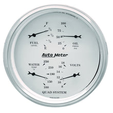 Load image into Gallery viewer, AutoMeter Gauge Quad 5in. 0 Ohm(e) to 90 Ohm(f)Elec Old Tyme White