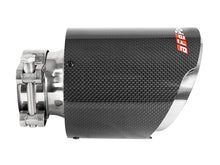 Load image into Gallery viewer, aFe MACH Force-Xp 304 SS Clamp-On Exhaust Tip 2.5in. Inlet / 4.5in. Outlet / 7in. L - Carbon Fiber