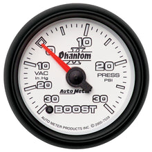 Load image into Gallery viewer, Autometer Phantom II 52.4mm Electronic Vacuum / Boost Gauge 30 In. HG/30 PSI