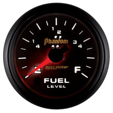 Load image into Gallery viewer, Autometer Phantom II 52mm Full Sweep Electronic 0-280 ohm Fuel Level Programmable E-F Range Gauge