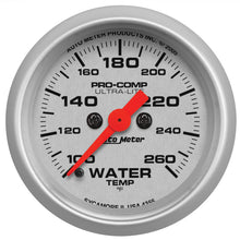 Load image into Gallery viewer, Autometer Ultra-Lite 52mm 100-260 degree F Full Sweep Electronic Water Temperature Gauge