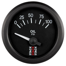 Load image into Gallery viewer, Autometer Stack Instruments 52mm 0-100 PSI 1/8in NPTF Electronic Oil Pressure Gauge - Black