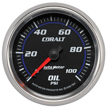 Load image into Gallery viewer, Autometer Cobalt 66mm 0-100 PSI Oil Pressure Gauge